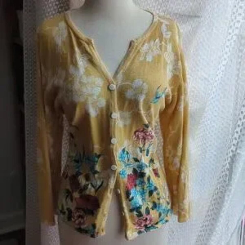 🌼 HEARTS OF PALM Spring Cardigan XL 🌼